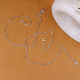 Silver Box Chain Anklet